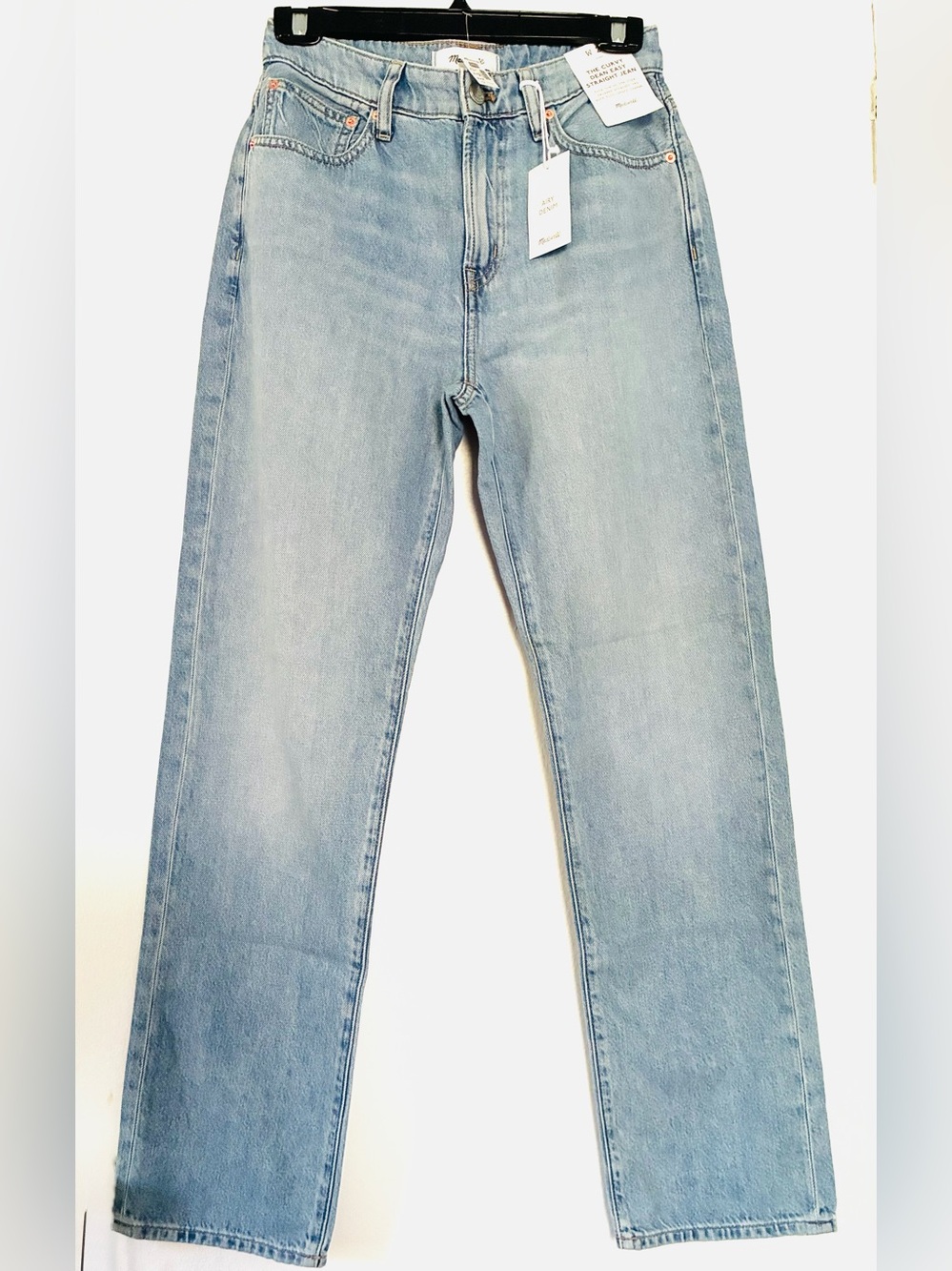 Madewell Women’s The Curvy Dean Easy Straight Jean in Airy Denim.24.NWT.